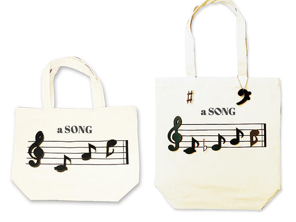 トートの五線譜に音符をレイアウト♪