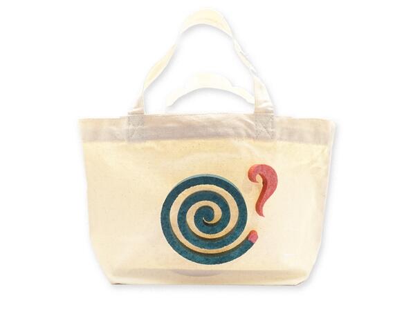 蚊取り線香型ピンバッジ付きトート